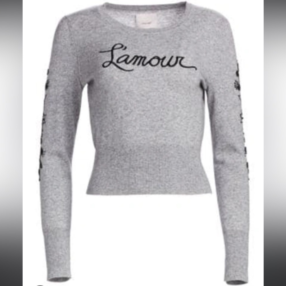 CINQASEPT grey L’amour wool blend knit sweater XS